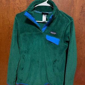 Patagonia Forest Green Fleece Hoodie